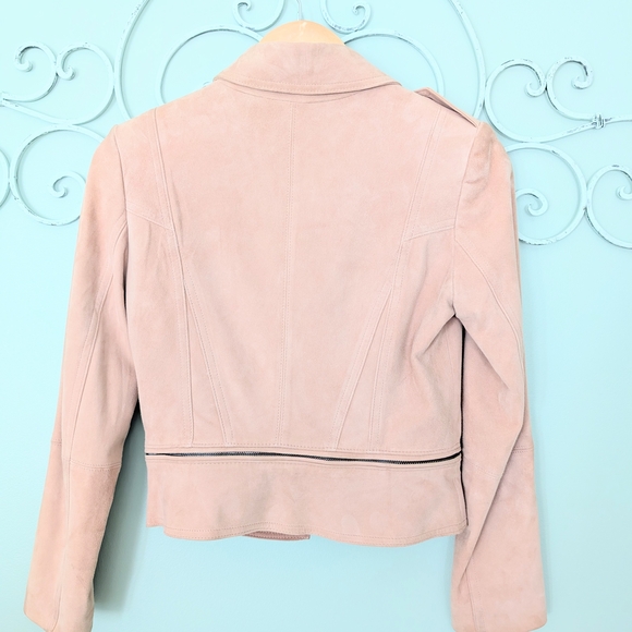 Women's Pink Suede Jacket - Picture 5 of 5